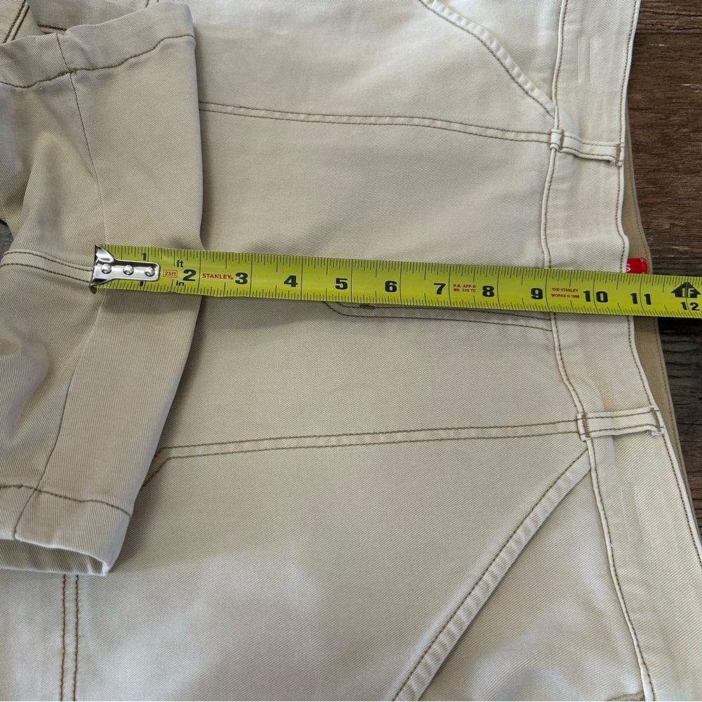 Spanx Stretch Twill Shorts Khaki Large - Picture 5 of 8